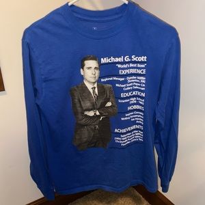 Micheal G. Scott Blue Long Sleeve Shirt